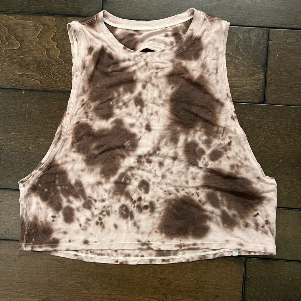 Lululemon Cut Back Crop Tank Top - Marble Dye